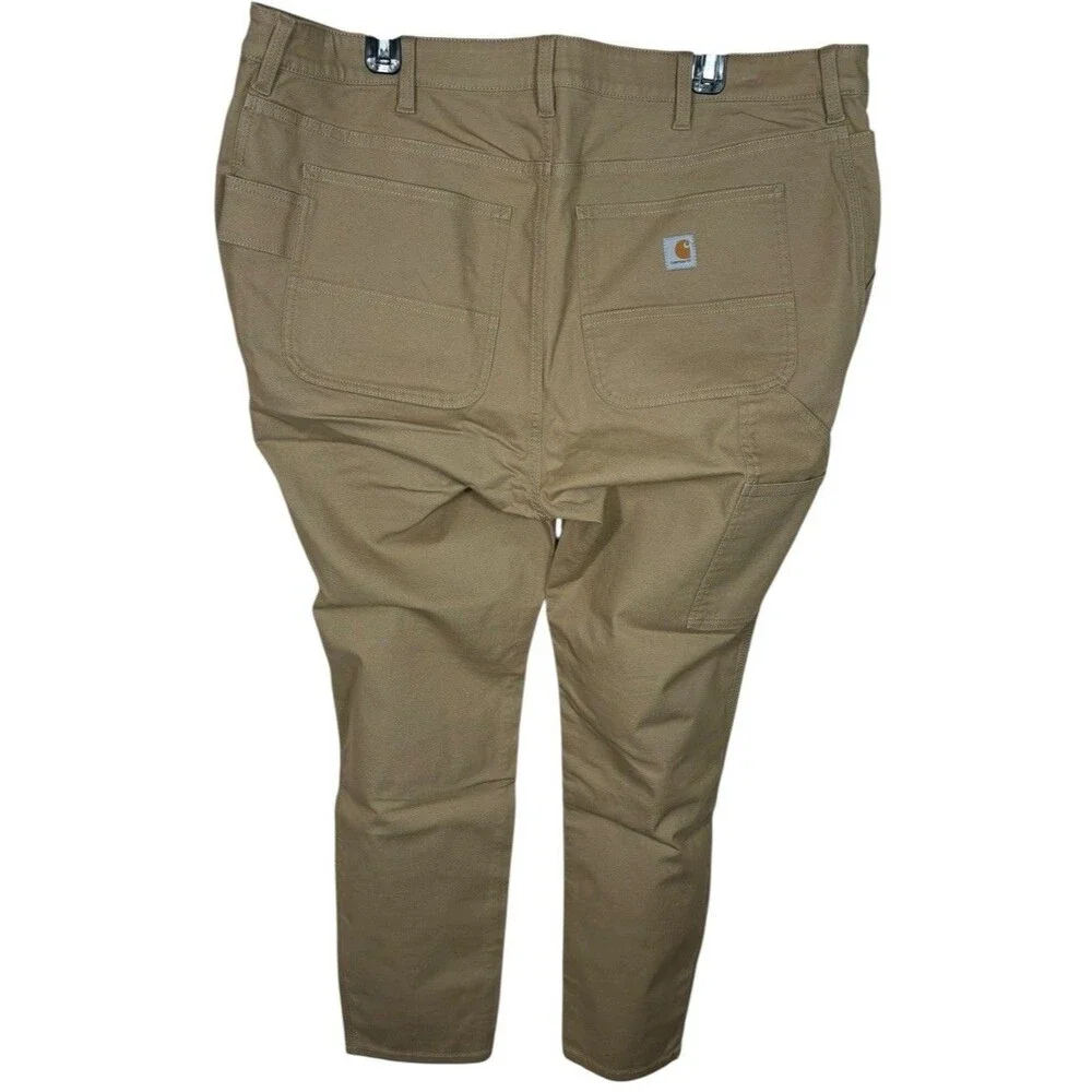 READ Carhartt Slim‎ Fit Tan Chino Utility Pant Women’s Size 18 Workwear